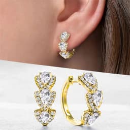925 Sterling Silver Luxury Trendy Blue Cubic Zirconia Hoop Earrings Wedding Party Elegant Accessories for Women Jewelry Gift