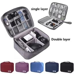 Cable Storage Bag Digital Electronic Organizer Portable USB Data Line Charger Plug Storage Bag Waterproof Travel Cable Organizer