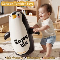 Kids Boxing Training Wobbler Inflatable Toys Panda Punching Bag Tumbler Indoor Outdoor Bop Bag Party Games Sport Toys Kids Gift