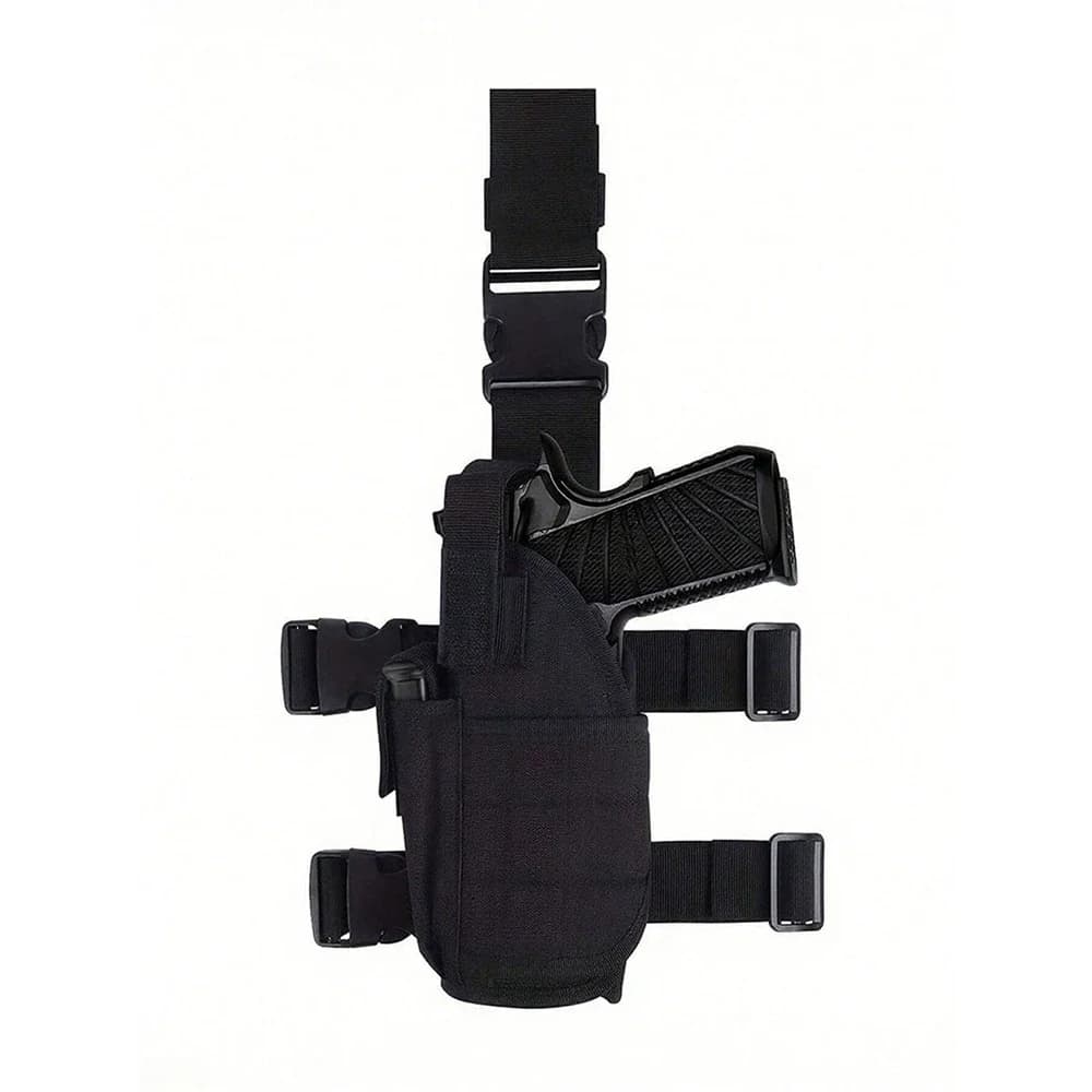 Universal Drop Leg Holster Thigh Platform Tactical MOLLE Gun Holster for Hunting Paintball Panel with Adjustable Molle Straps