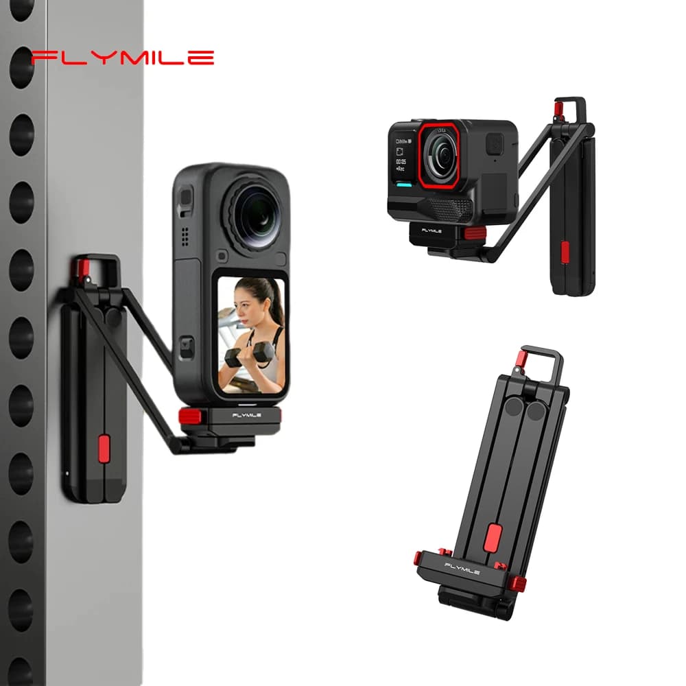 Flymile Metal Tripod for Insta360 Ace Pro 2 X6 X5 Accessories Camera Rotatable Quick-release Mount Tripod Magnetic Bracket Grip