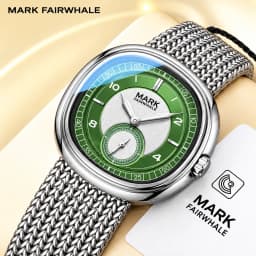 MARK FAIRWHALE 5085 Top Brand Men's Watch New Quartz Wristwatch Luminous Dial Ultra Thin Steel Band Waterproof Watch for Man