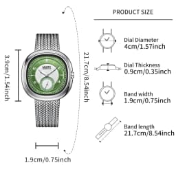 MARK FAIRWHALE 5085 Top Brand Men's Watch New Quartz Wristwatch Luminous Dial Ultra Thin Steel Band Waterproof Watch for Man
