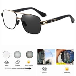 Metal Premium Photochromic Reading Glasses Men Square Presbyopic Glasses Women Fashion Discolored Glasses Customized Diopter