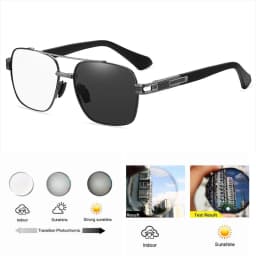 Metal Premium Photochromic Reading Glasses Men Square Presbyopic Glasses Women Fashion Discolored Glasses Customized Diopter