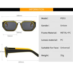 Personalized Steampunk Sunglasses Men Women Luxury Brand Designer Glasses Hip-hop Square Vintage Punk Sun Glasses Female