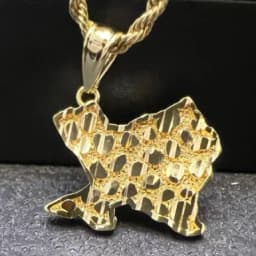 18K Gold Plated Betty Boop Necklace Poker Butterfly Pendant Necklace