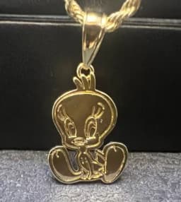 18K Gold Plated Betty Boop Necklace Poker Butterfly Pendant Necklace