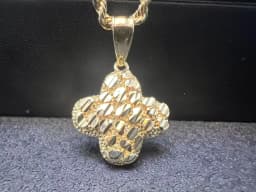 18K Gold Plated Betty Boop Necklace Poker Butterfly Pendant Necklace
