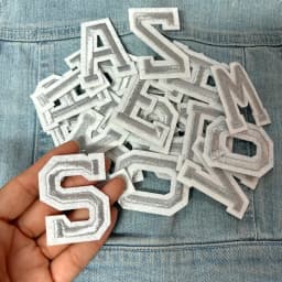 26PCS A-Z English Letter Embroidered Patches Jersey Uniform Hats Jeans Embroidery DIY Iron On Patches For Clothing Sew Stickers