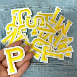 26PCS A-Z English Letter Embroidered Patches Jersey Uniform Hats Jeans Embroidery DIY Iron On Patches For Clothing Sew Stickers
