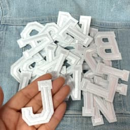 26PCS A-Z English Letter Embroidered Patches Jersey Uniform Hats Jeans Embroidery DIY Iron On Patches For Clothing Sew Stickers