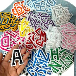 26PCS A-Z English Letter Embroidered Patches Jersey Uniform Hats Jeans Embroidery DIY Iron On Patches For Clothing Sew Stickers