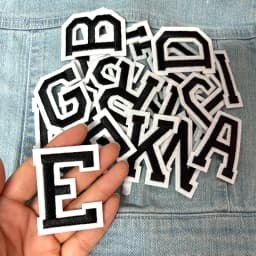 26PCS A-Z English Letter Embroidered Patches Jersey Uniform Hats Jeans Embroidery DIY Iron On Patches For Clothing Sew Stickers