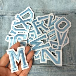 26PCS A-Z English Letter Embroidered Patches Jersey Uniform Hats Jeans Embroidery DIY Iron On Patches For Clothing Sew Stickers