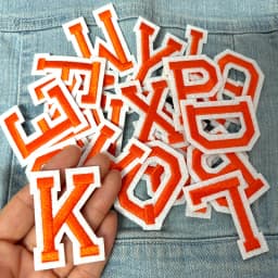 26PCS A-Z English Letter Embroidered Patches Jersey Uniform Hats Jeans Embroidery DIY Iron On Patches For Clothing Sew Stickers