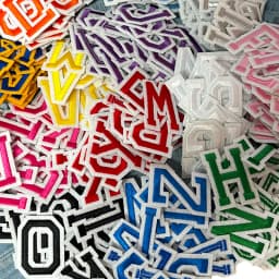 26PCS A-Z English Letter Embroidered Patches Jersey Uniform Hats Jeans Embroidery DIY Iron On Patches For Clothing Sew Stickers