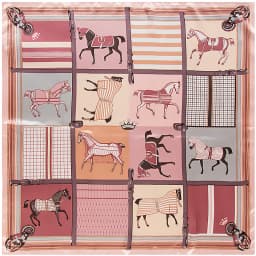 Women Scarf Luxury Brand Horse Carriage Print Hijab Silk Satin Shawl Foulard Square Head Scarves Wraps For Ladies 90x90CM