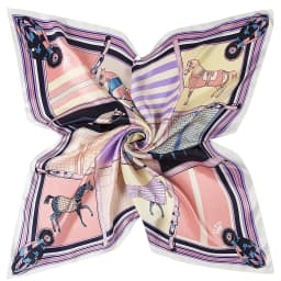Women Scarf Luxury Brand Horse Carriage Print Hijab Silk Satin Shawl Foulard Square Head Scarves Wraps For Ladies 90x90CM