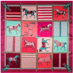 Women Scarf Luxury Brand Horse Carriage Print Hijab Silk Satin Shawl Foulard Square Head Scarves Wraps For Ladies 90x90CM
