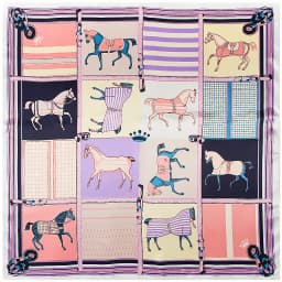 Women Scarf Luxury Brand Horse Carriage Print Hijab Silk Satin Shawl Foulard Square Head Scarves Wraps For Ladies 90x90CM