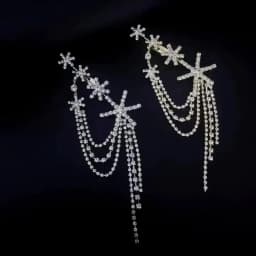 Luxury Crystal Star Tassel Brooch Jewelry for Women Dress Sparkling Rhinestone Shoulder Pin for Wedding & Evening Party Giftt