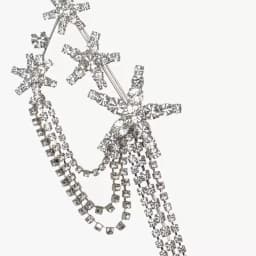 Luxury Crystal Star Tassel Brooch Jewelry for Women Dress Sparkling Rhinestone Shoulder Pin for Wedding & Evening Party Giftt
