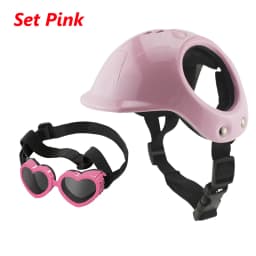 Motorcycle Helmet for Small Dogs Pet Outdoor Supplies Footprint Dog Safety Helmets with Ear Holes Puppy Cycling Accessories