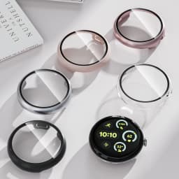 Tempered Glass+Case for Google Pixel Watch 3 45mm Screen Protector Cover PC Frame Accessories for Google Pixel Watch 3 2 1 41mm