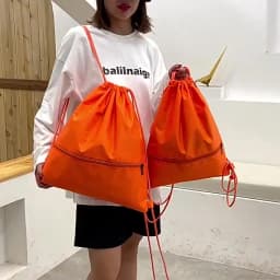Outdoor Sport Gym Drawstring Bag Thick Rope Basketball Soccer Large Capacity Nylon Waterproof Zipper Backpack Fitness Men Pocket