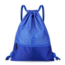 Outdoor Sport Gym Drawstring Bag Thick Rope Basketball Soccer Large Capacity Nylon Waterproof Zipper Backpack Fitness Men Pocket