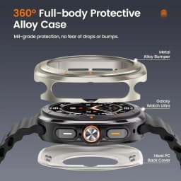 Aluminium Alloy Metal Case For Samsung Galaxy Watch Ultra 2 2025 47mm Screen Protector Cover for Samsung Galaxy Ultra 2 7 47mm