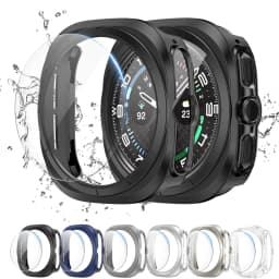 Case for Samsung Galaxy Watch Ultra 47mm Screen Protector Cover Protective Bumper Shell+Tempered Glass Film Galaxy Watch 7 Ultra