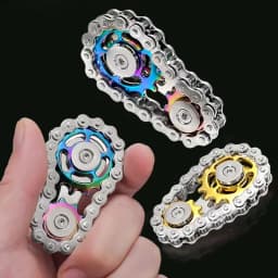 Sprockets Flywheel Fingertip Gyro Fidget Spinner Antistress Anxiety Metal Bike Chains Spinner Fidget Toys for Adult Kids