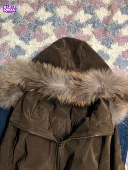 American Vintage Harajuku Jacket Women Slim Brown Fur Collar Hooded Short Coat Winter Gothic Casual Streetwear Fashion Outfit