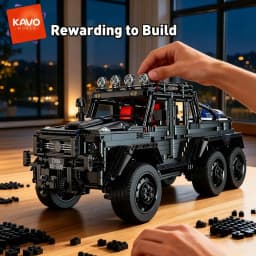 KAVOWORLD 6x6 Heavy Duty Off-Road Truck Building Blocks 1:8 Mechanical Construction Truck Model Kit 3224pcs DIY Bricks Set 6-Wheel Independent Suspension 3-Speed Gearbox 2-in-1 Modification Home Decor Display Birthday Christmas Gift for Adults Teens 14+