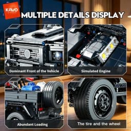 KAVOWORLD 6x6 Heavy Duty Off-Road Truck Building Blocks 1:8 Mechanical Construction Truck Model Kit 3224pcs DIY Bricks Set 6-Wheel Independent Suspension 3-Speed Gearbox 2-in-1 Modification Home Decor Display Birthday Christmas Gift for Adults Teens 14+