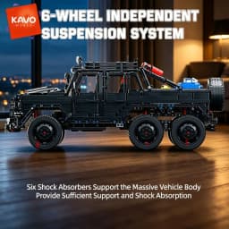 KAVOWORLD 6x6 Heavy Duty Off-Road Truck Building Blocks 1:8 Mechanical Construction Truck Model Kit 3224pcs DIY Bricks Set 6-Wheel Independent Suspension 3-Speed Gearbox 2-in-1 Modification Home Decor Display Birthday Christmas Gift for Adults Teens 14+
