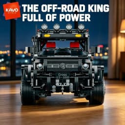 KAVOWORLD 6x6 Heavy Duty Off-Road Truck Building Blocks 1:8 Mechanical Construction Truck Model Kit 3224pcs DIY Bricks Set 6-Wheel Independent Suspension 3-Speed Gearbox 2-in-1 Modification Home Decor Display Birthday Christmas Gift for Adults Teens 14+