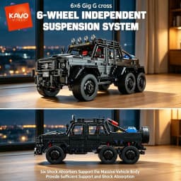 KAVOWORLD 6x6 Heavy Duty Off-Road Truck Building Blocks 1:8 Mechanical Construction Truck Model Kit 3224pcs DIY Bricks Set 6-Wheel Independent Suspension 3-Speed Gearbox 2-in-1 Modification Home Decor Display Birthday Christmas Gift for Adults Teens 14+