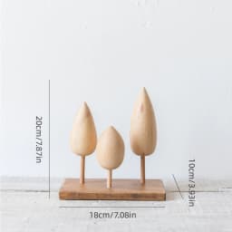 4Pcs Small Wooden House Ornament Miniature Building Table Desktop Home Decor Nordic Style Crafts Christmas Birthday Gifts