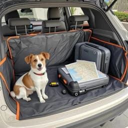 Heavy Duty Dog Seat Cover Waterproof Nonslip Pet Trunk Liner Hammock with Side Flaps for SUV Truck Protects Car from Scratches