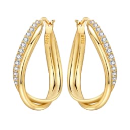 Orstarry S925 Sterling Silver 18k Gold Modern Square Earrings Hoop Earrings For Women Jewelry Trendy Anniversary Gifts
