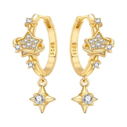 Orstarry S925 Sterling Silver 18k Gold Modern Square Earrings Hoop Earrings For Women Jewelry Trendy Anniversary Gifts