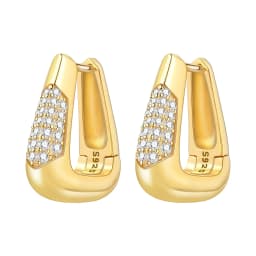 Orstarry S925 Sterling Silver 18k Gold Modern Square Earrings Hoop Earrings For Women Jewelry Trendy Anniversary Gifts