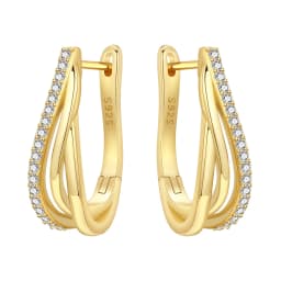 Orstarry S925 Sterling Silver 18k Gold Modern Square Earrings Hoop Earrings For Women Jewelry Trendy Anniversary Gifts