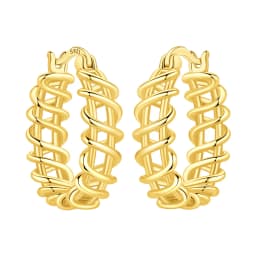 Orstarry S925 Sterling Silver 18k Gold Modern Square Earrings Hoop Earrings For Women Jewelry Trendy Anniversary Gifts