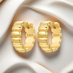 Orstarry S925 Sterling Silver 18k Gold Modern Square Earrings Hoop Earrings For Women Jewelry Trendy Anniversary Gifts