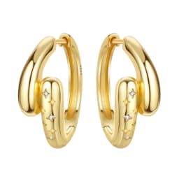 Orstarry S925 Sterling Silver 18k Gold Modern Square Earrings Hoop Earrings For Women Jewelry Trendy Anniversary Gifts