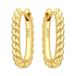 Orstarry S925 Sterling Silver 18k Gold Modern Square Earrings Hoop Earrings For Women Jewelry Trendy Anniversary Gifts